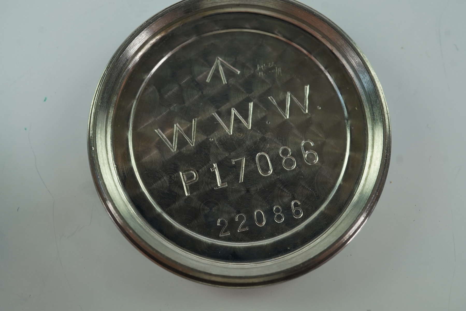 A gentleman's stainless steel Cyma W.W.W. British Military 'Dirty Dozen' manual wind wrist watch, circa 1945